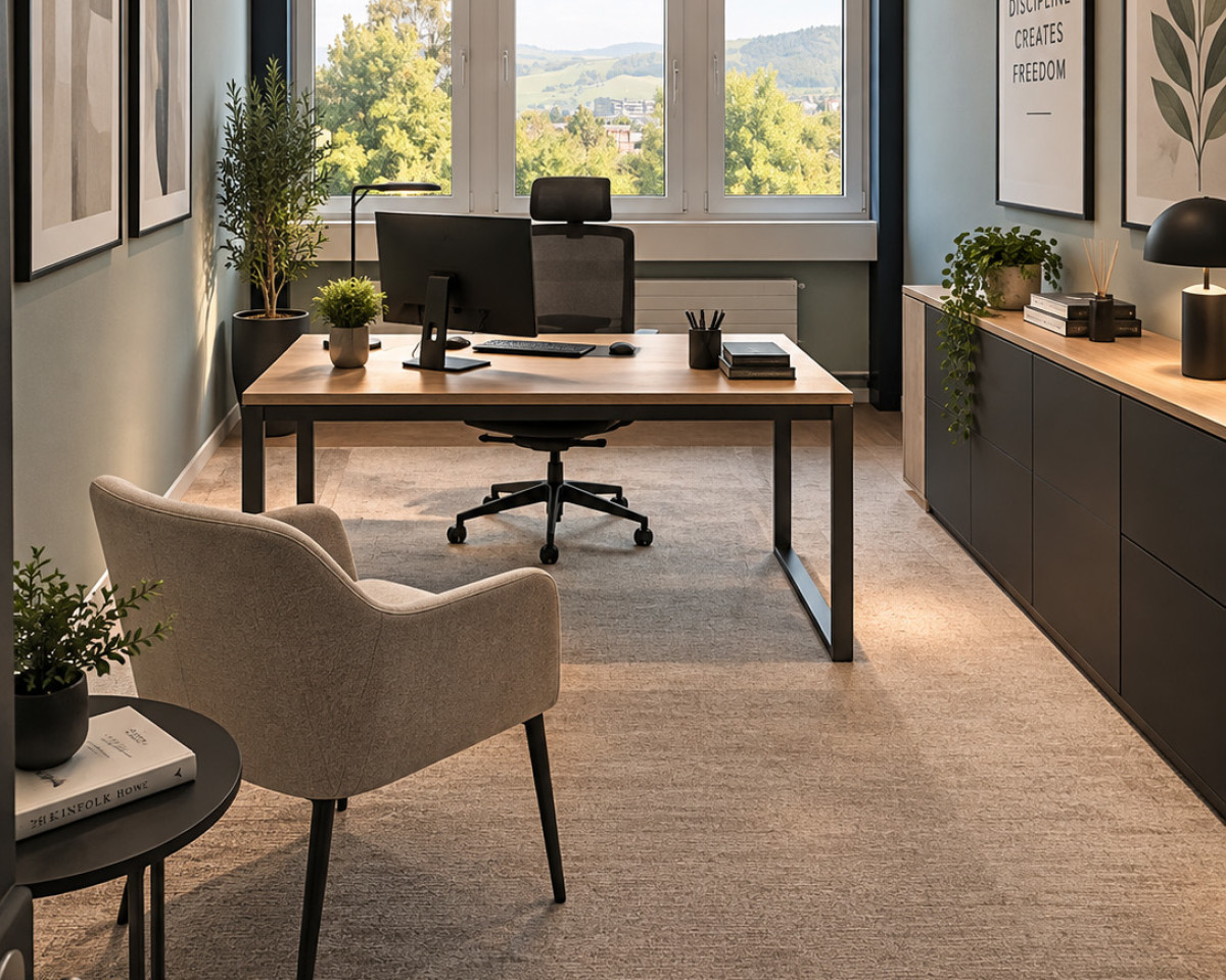 Einzelbüro - virtuell ausgebaut und möbliert