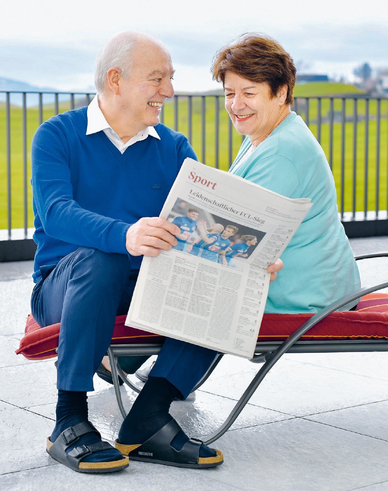 Relaxed moments as a couple: the terrace has become a much-loved place of retreat.