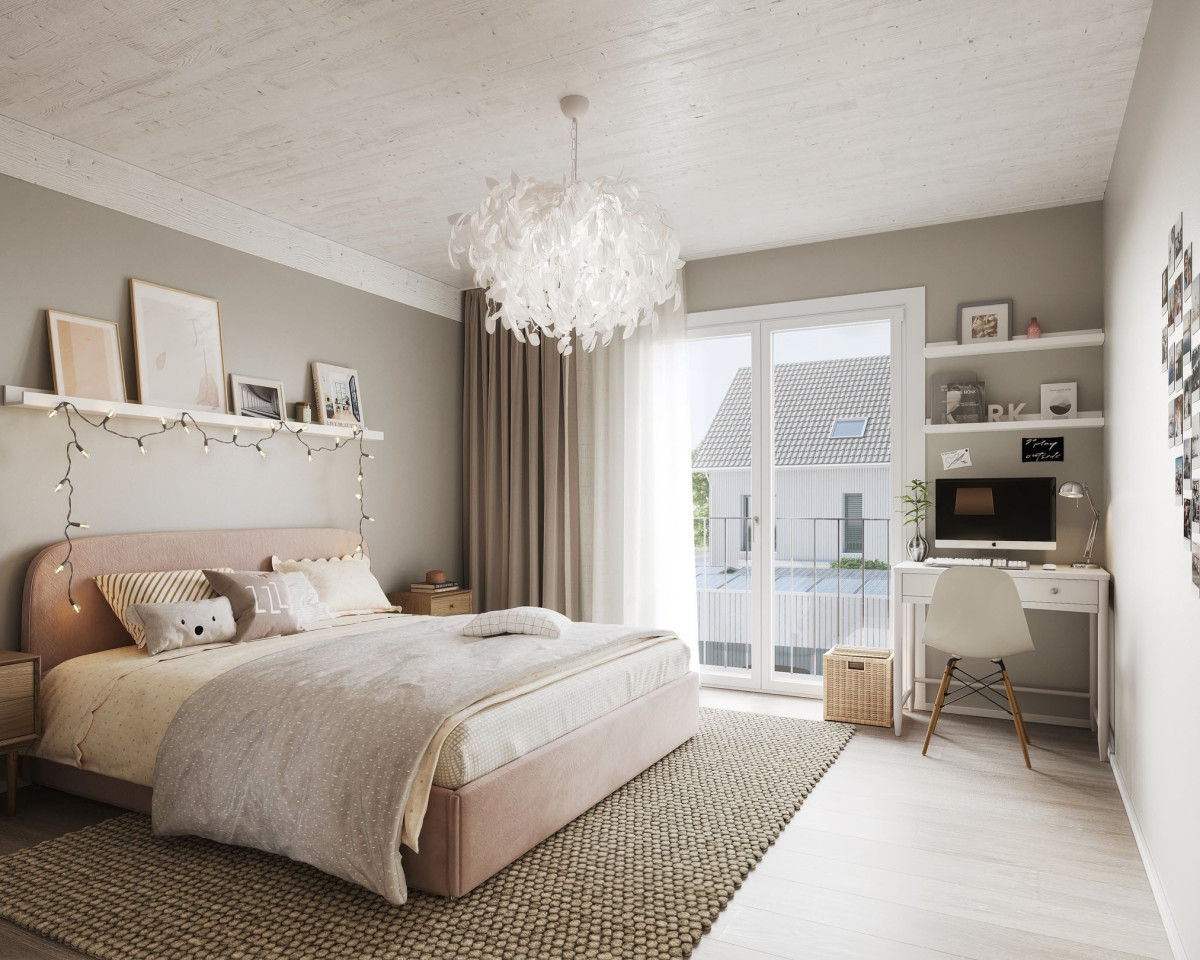 Kinder- oder Jugendzimmer, das Raum zur Entfaltung bietet