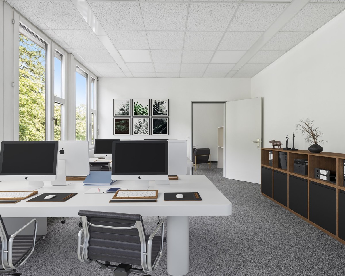 Büro 2 - virtuell möbliert