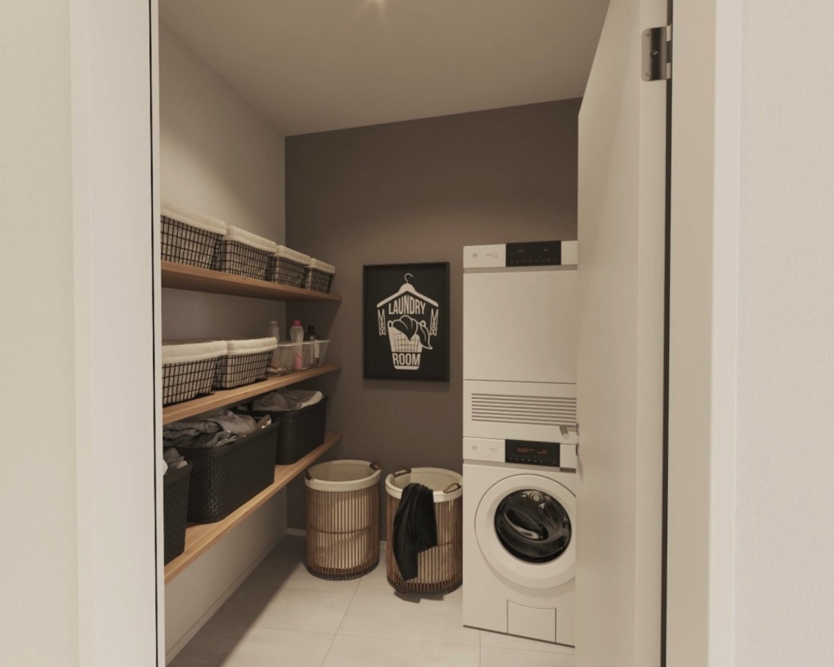 Geräumiges Reduit mit Waschturm der V-Zug AG