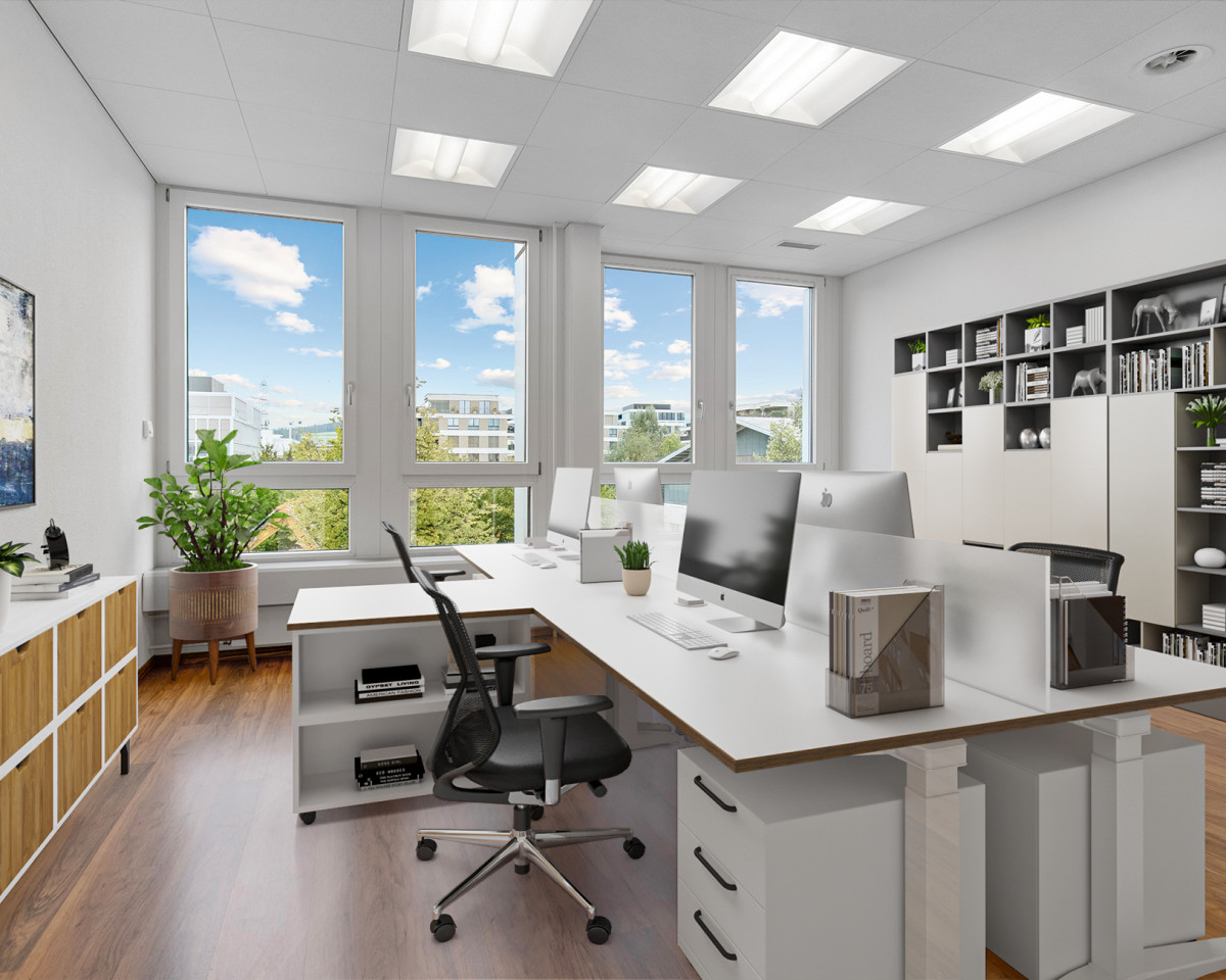 Büro - virtuell möbliert