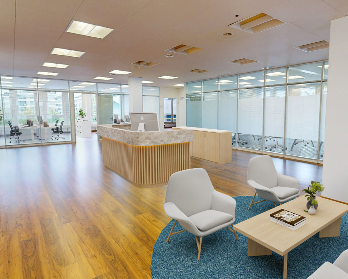 Empfang - virtuell möbliert