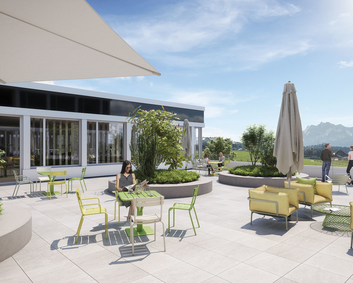 Exklusive, begrünte Terrasse 1. Obergeschoss (Gebäude 3/5)