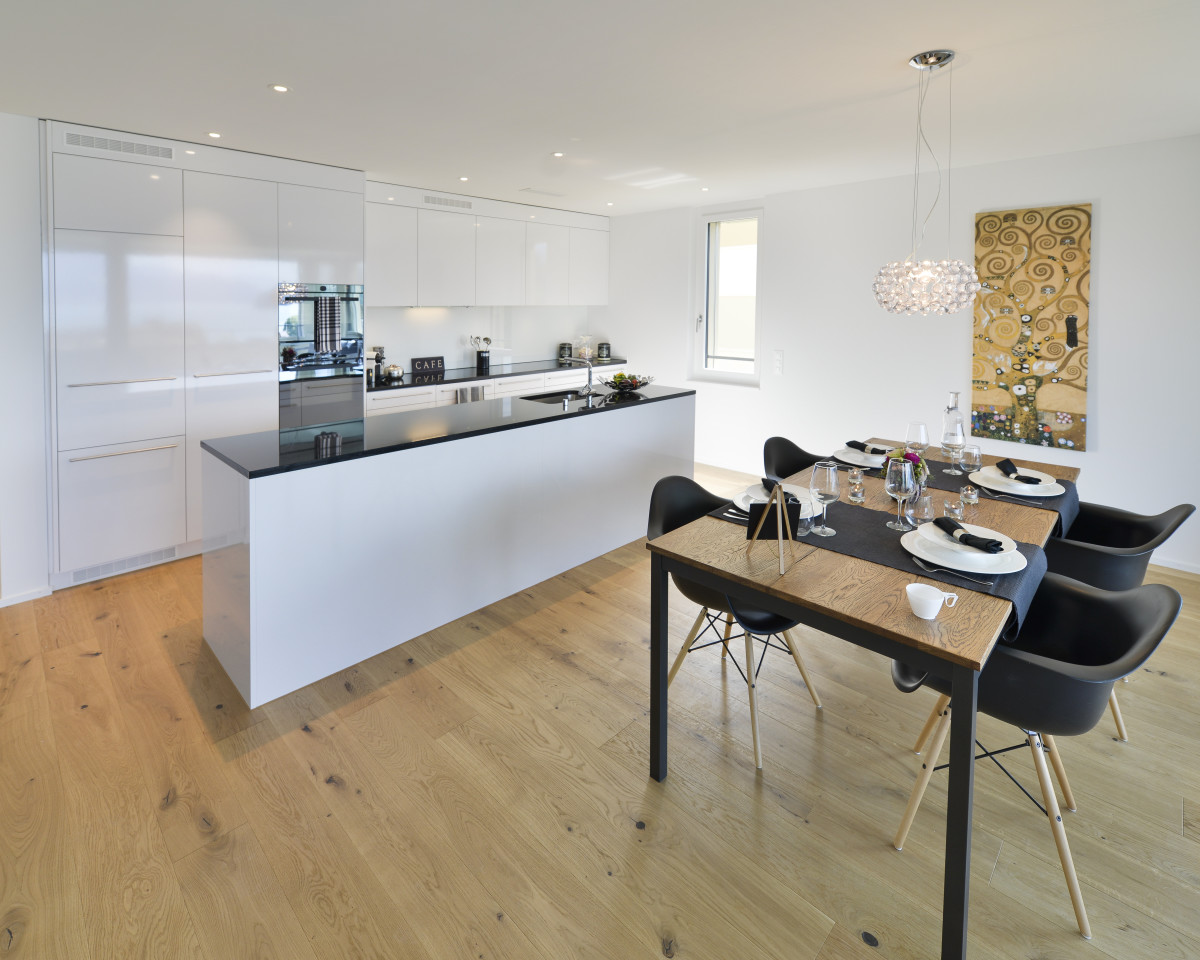 Traumküche in weiss Hochglanz