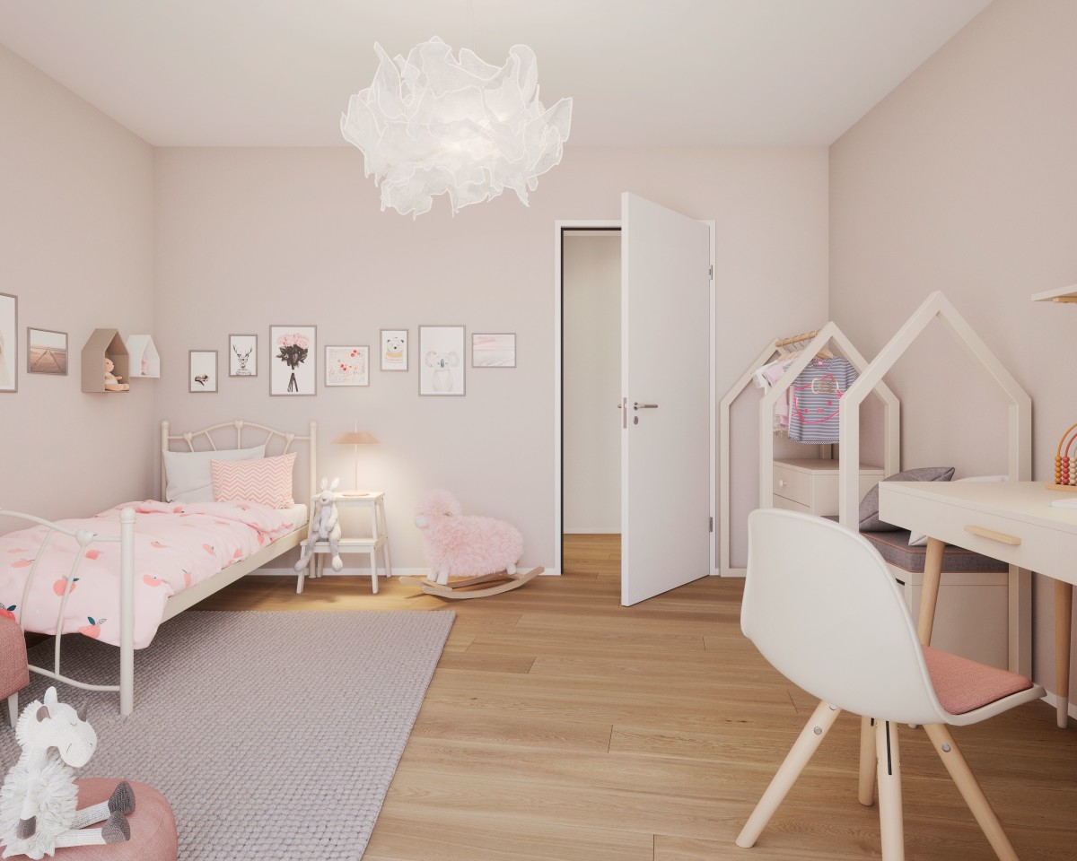 Kinderzimmer mit viel Platz zum Spielen