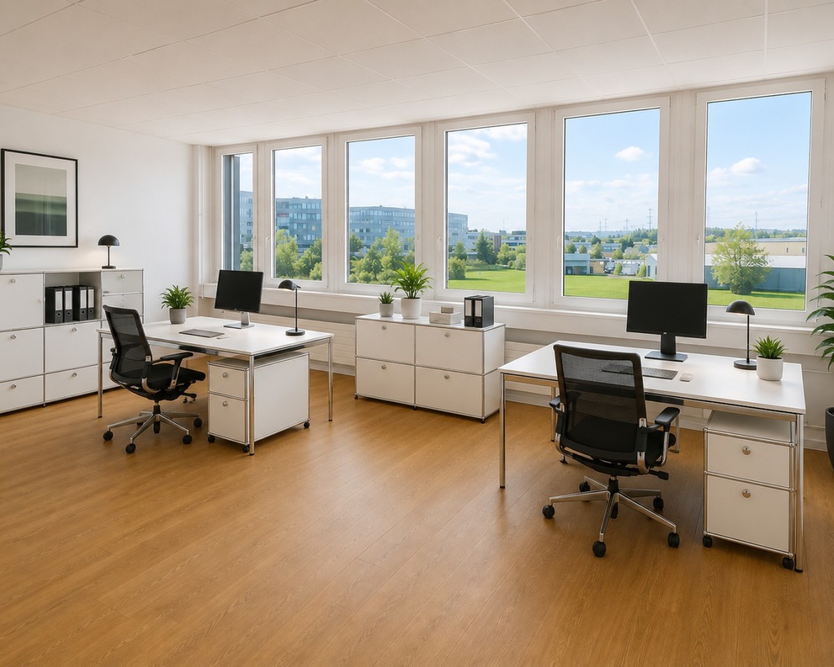 Arbeitsplätze mit Sicht ins Grüne - virtuell erneuert und möbliert