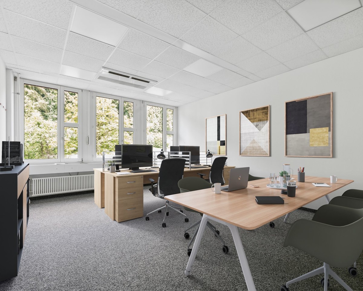 Büro 4 - virtuell möbliert